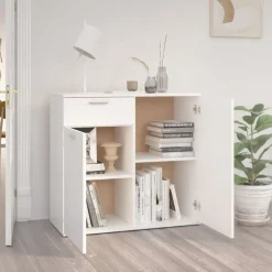 vidaXL Dressoir 80x36x75 cm bewerkt hout wit