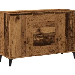 vidaXL Dressoir 102x35x70 cm bewerkt hout oud houtkleurig