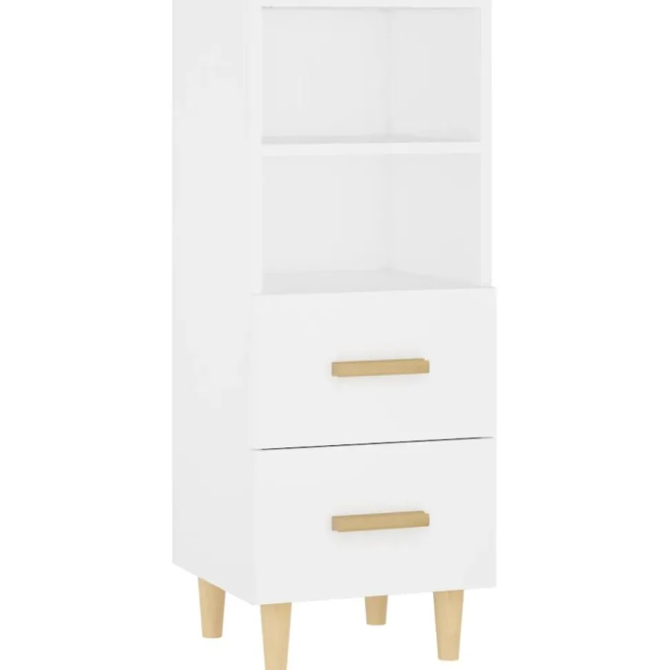 vidaXL Dressoir 34,5x34x90 cm bewerkt hout wit