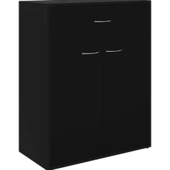 vidaXL Dressoir 60x30x75 cm bewerkt hout zwart
