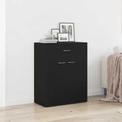vidaXL Dressoir 60x30x75 cm bewerkt hout zwart