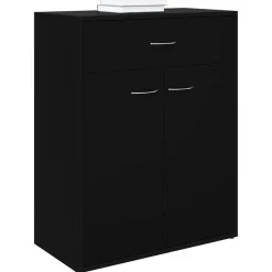 vidaXL Dressoir 60x30x75 cm bewerkt hout zwart