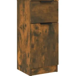 vidaXL Dressoir 30x30x70 cm bewerkt hout gerookt eikenkleurig