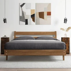 vidaXL Dressoir 30x30x70 cm bewerkt hout gerookt eikenkleurig