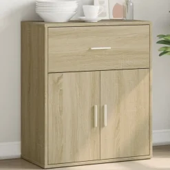 vidaXL Dressoir 60x31x70 cm bewerkt hout sonoma eikenkleurig