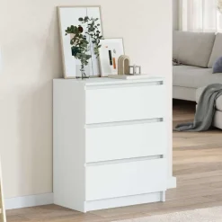 vidaXL Dressoir 60x35x76 cm bewerkt hout wit