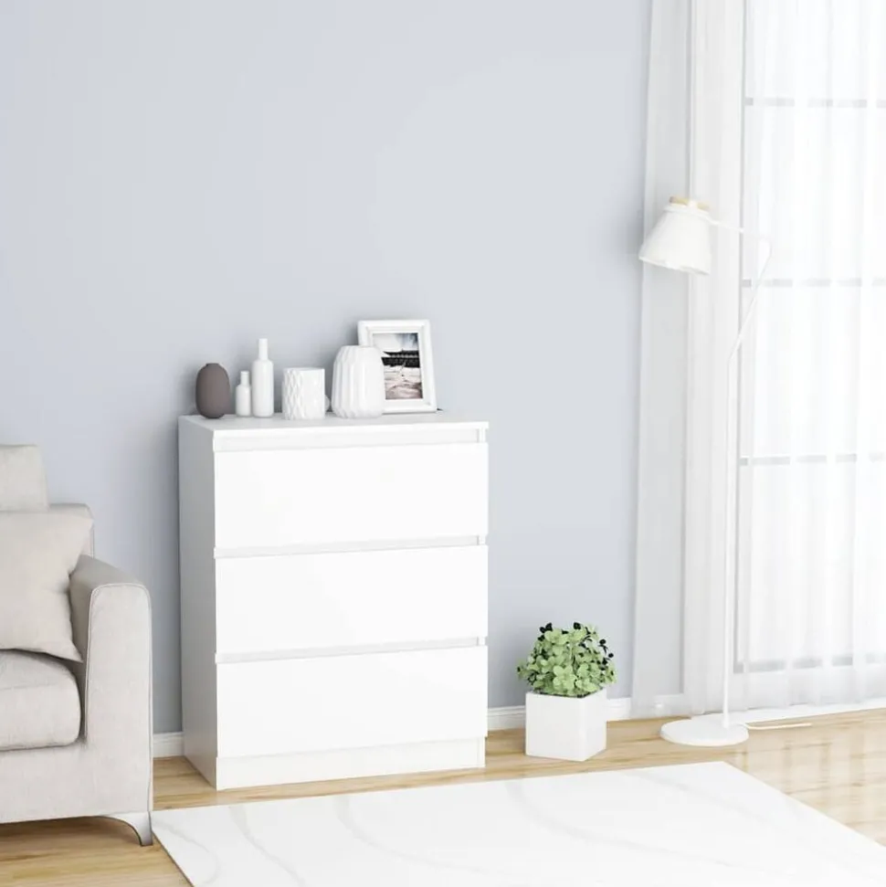 vidaXL Dressoir 60x35x76 cm bewerkt hout wit