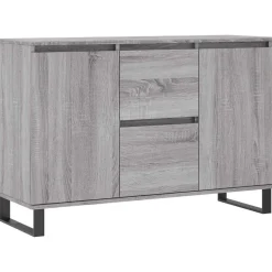 vidaXL Dressoir 101,5x35x70 cm bewerkt hout grijs sonoma eikenkleurig