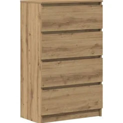 vidaXL Dressoir 60x35x98,5 cm bewerkt hout artisanaal eikenkleur