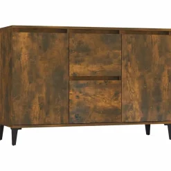 vidaXL Dressoir 102x35x70 cm bewerkt hout gerookt eikenkleurig