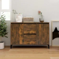 vidaXL Dressoir 102x35x70 cm bewerkt hout gerookt eikenkleurig