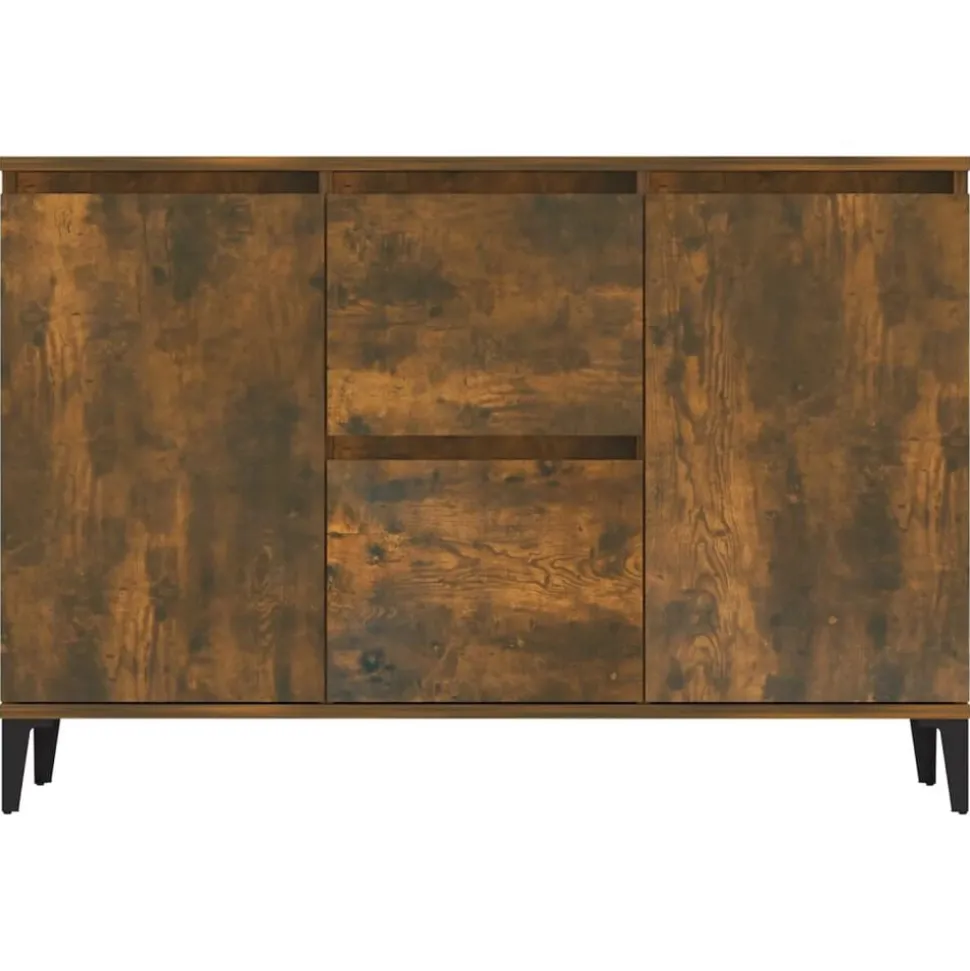 vidaXL Dressoir 102x35x70 cm bewerkt hout gerookt eikenkleurig