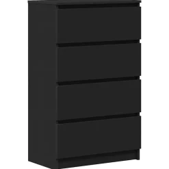 vidaXL Dressoir 60x35x98,5 cm bewerkt hout zwart