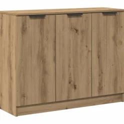 vidaXL Dressoir 90,5x30x70 cm bewerkt hout artisanaal eikenkleur