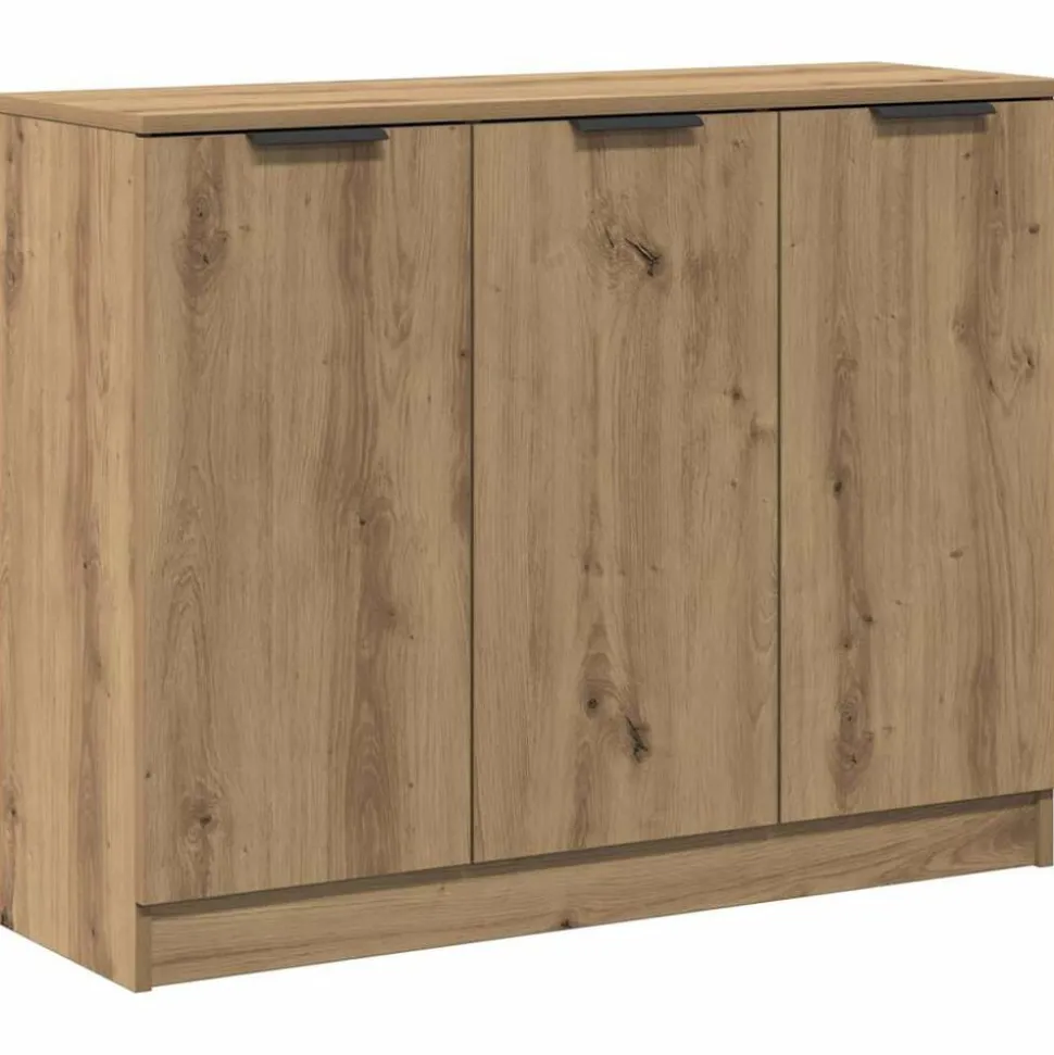 vidaXL Dressoir 90,5x30x70 cm bewerkt hout artisanaal eikenkleur