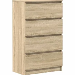 vidaXL Dressoir 60x35x98,5 cm bewerkt hout sonoma eikenkleurig