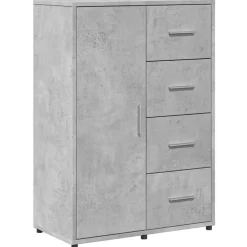 vidaXL Dressoir 60x31x84 cm bewerkt hout betongrijs