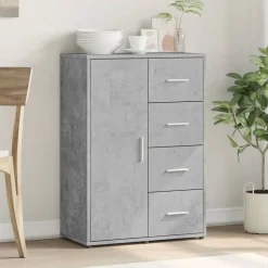 vidaXL Dressoir 60x31x84 cm bewerkt hout betongrijs