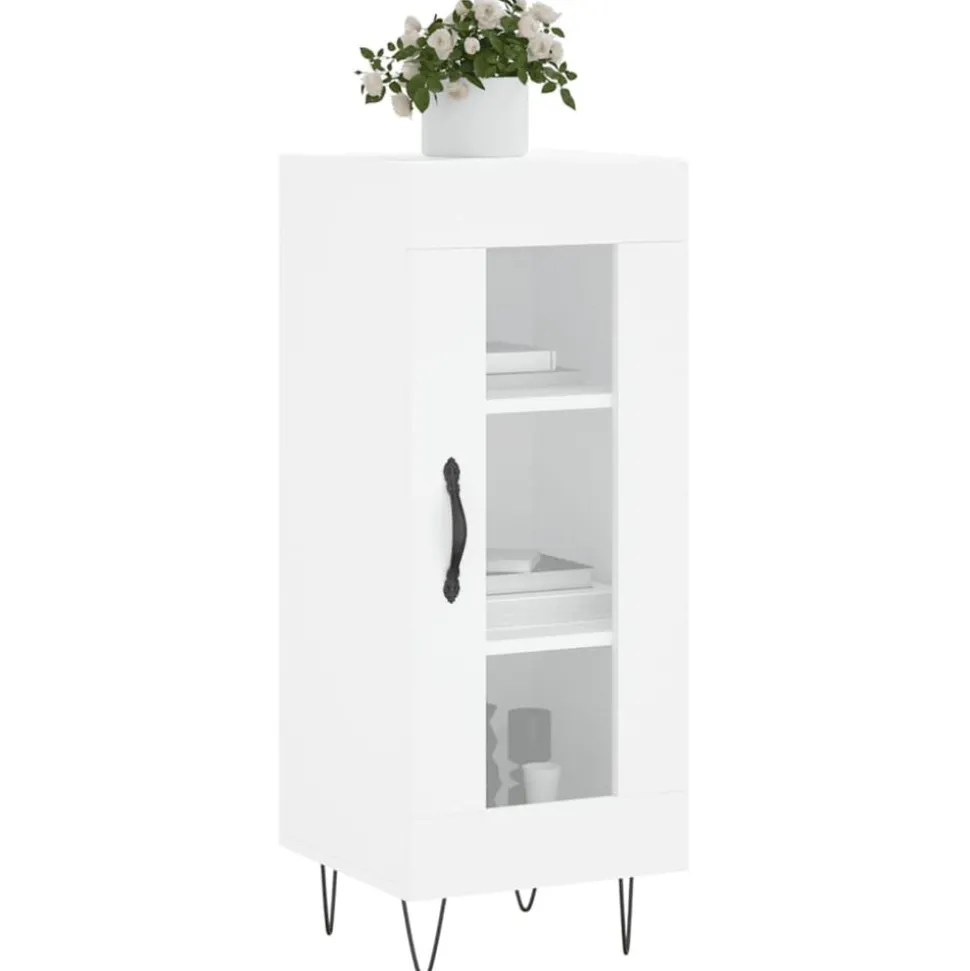 vidaXL Dressoir 34,5x34x90 cm bewerkt hout wit