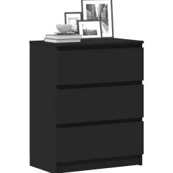 vidaXL Dressoir 60x35x76 cm bewerkt hout zwart
