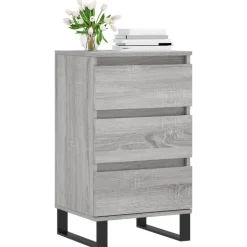 vidaXL Dressoir 40x35x70 cm bewerkt hout grijs sonoma