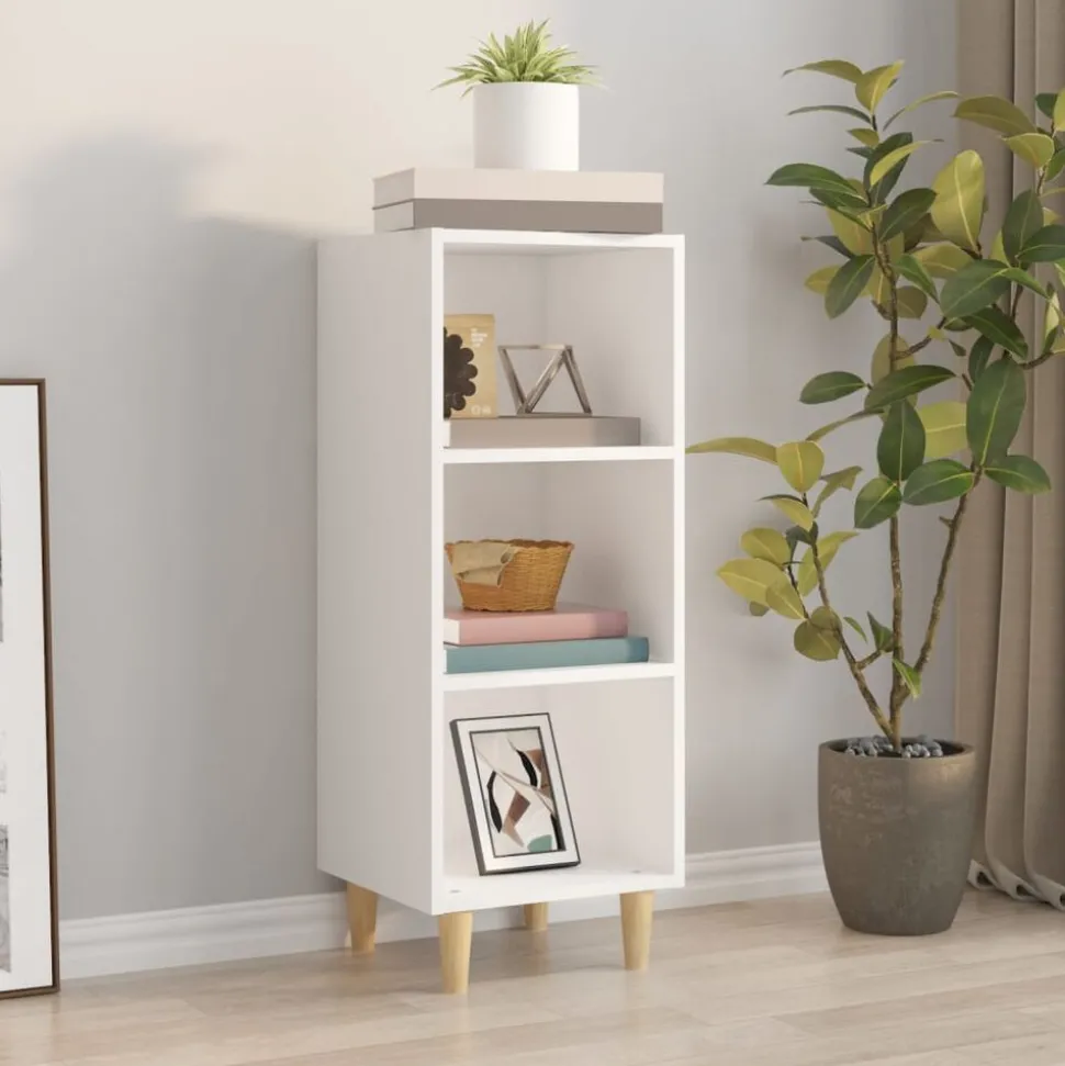 vidaXL Dressoir 34,5x32,5x90 cm bewerkt hout wit