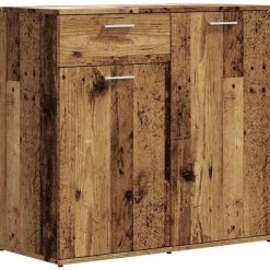 vidaXL Dressoir 80x36x75 cm bewerkt hout oud houtkleurig