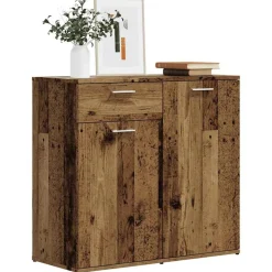 vidaXL Dressoir 80x36x75 cm bewerkt hout oud houtkleurig