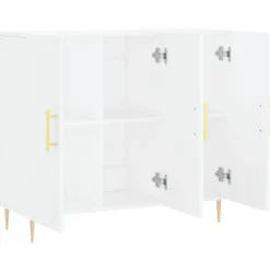 vidaXL Dressoir 90x34x80 cm bewerkt hout wit
