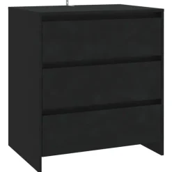 vidaXL Dressoir 70x41x75 cm bewerkt hout zwart