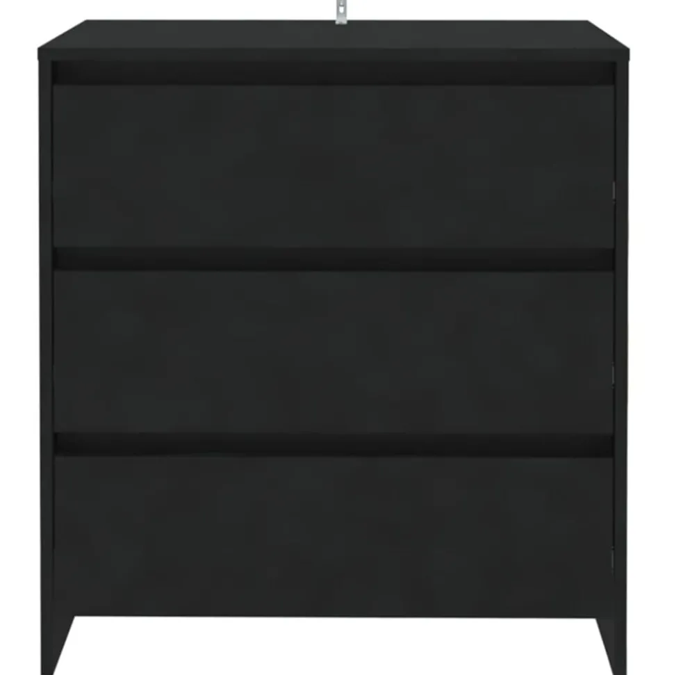 vidaXL Dressoir 70x41x75 cm bewerkt hout zwart
