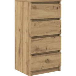 vidaXL Dressoir 37,5x35x76 cm bewerkt hout artisanaal eikenkleurig