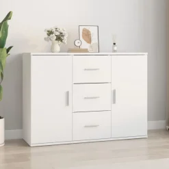vidaXL Dressoir 91x29,5x65 cm bewerkt hout wit