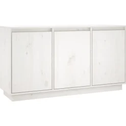 vidaXL Dressoir 111x34x60 cm massief grenenhout wit