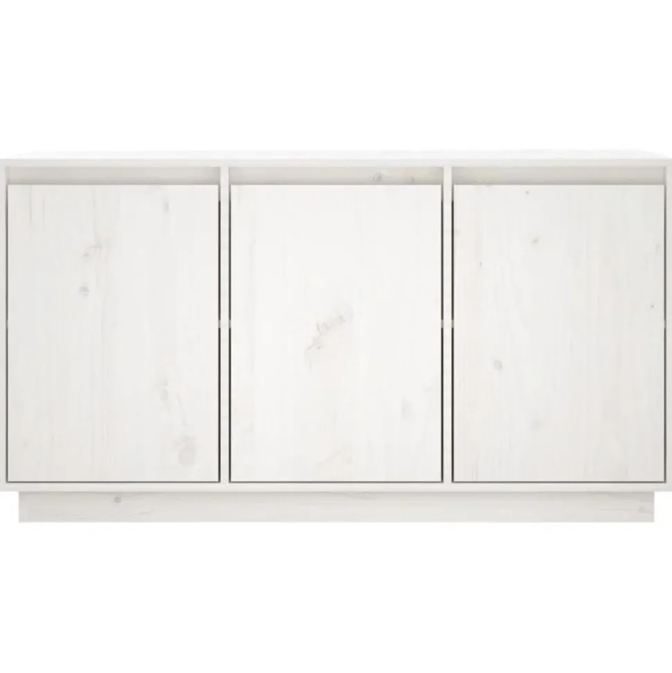 vidaXL Dressoir 111x34x60 cm massief grenenhout wit