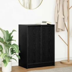 vidaXL Dressoir 57x34x76 cm spaanplaat zwart eikenkleurig