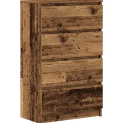 vidaXL Dressoir 60x35x98,5 cm spaanplaat oud hout