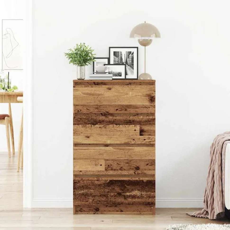 vidaXL Dressoir 60x35x98,5 cm spaanplaat oud hout