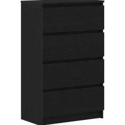 vidaXL Dressoir 60x35x98,5 cm spaanplaat zwart eikenkleurig