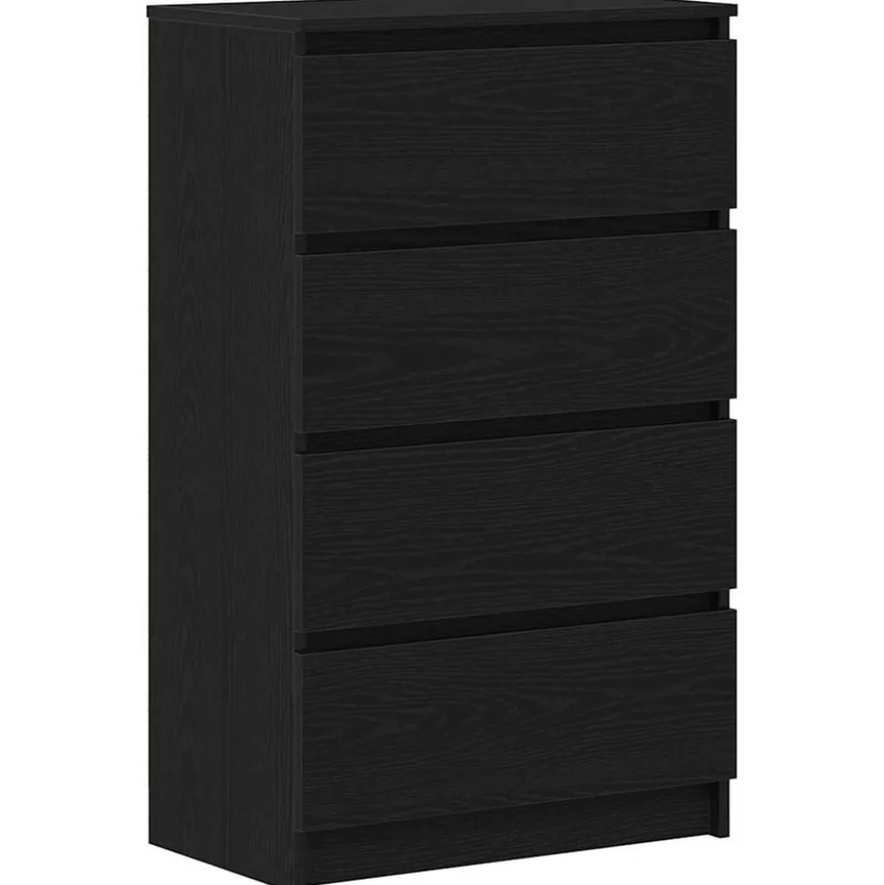 vidaXL Dressoir 60x35x98,5 cm spaanplaat zwart eikenkleurig