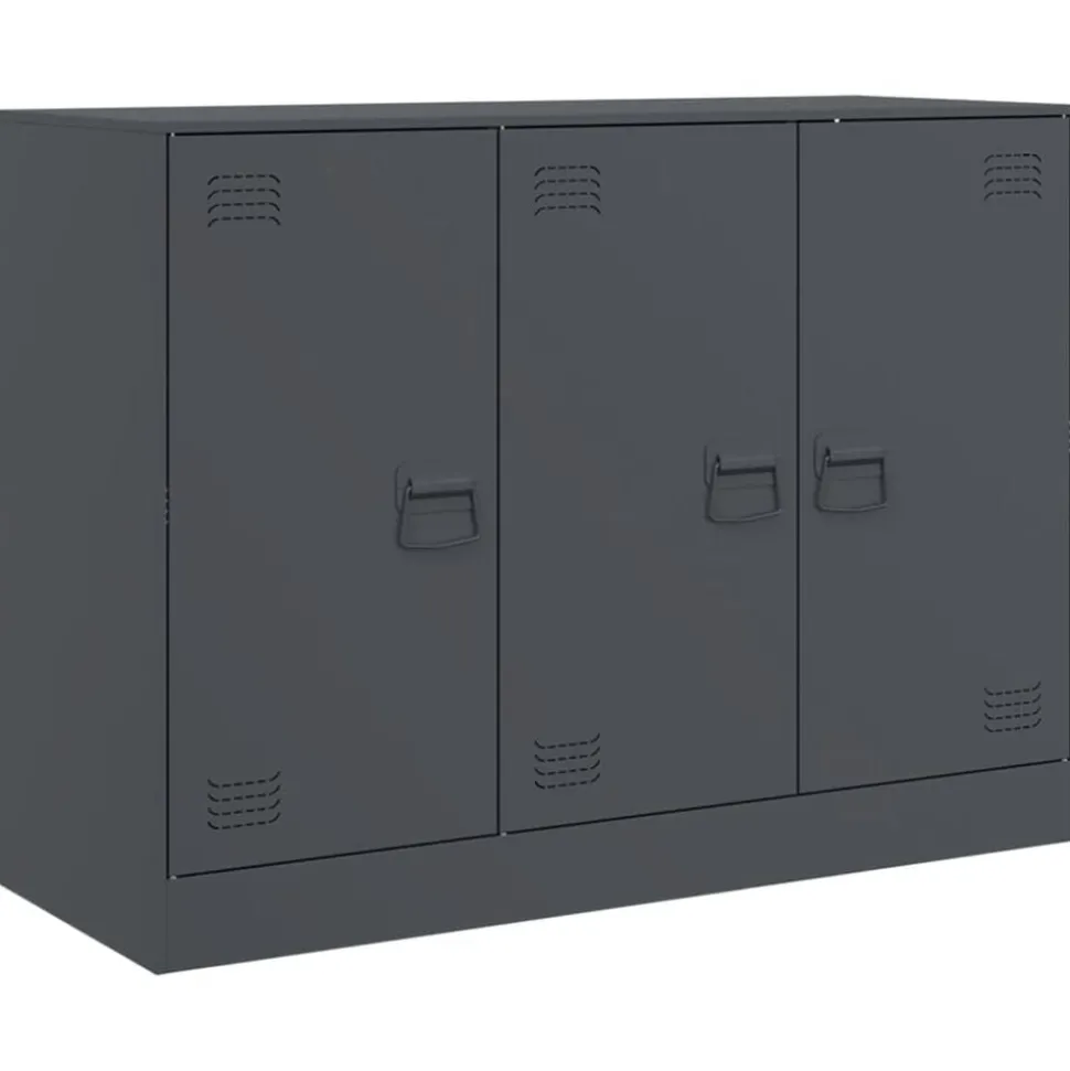 vidaXL Dressoir 99x39x73 cm staal antracietkleurig