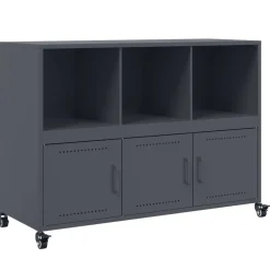 vidaXL Dressoir 100,5x39x72 cm staal antracietkleurig