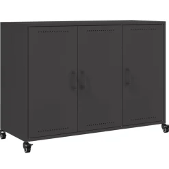 vidaXL Dressoir 100,5x39x72 cm staal zwart