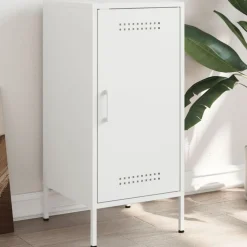 vidaXL Dressoir 36x39x79 cm staal wit