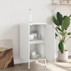 vidaXL Dressoir 36x39x79 cm staal wit