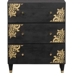 vidaXL Dressoir Zwart 60 x 33 x 75 cm Massief Mango Hout