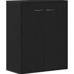 vidaXL Dressoir Zwart Eiken 60x30x75 cm Engineered Wood