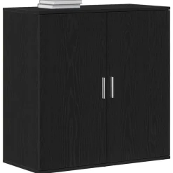 vidaXL Dressoir Zwart Eiken 79 x 38 x 80 cm Bewerkt hout
