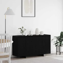 vidaXL Dressoir Zwart Eiken 135 x 41 x 75 cm Bewerkt hout
