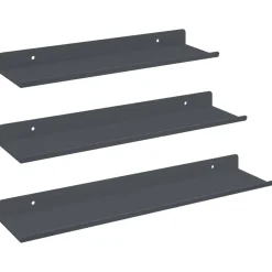 vidaXL Drijvende plank 3 pcs Antraciet 40 x 9 x 2,5 cm Staal